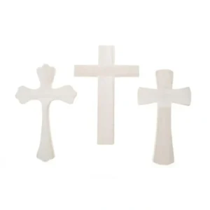 Set Of 3 Unfinished Wooden Crosses Shape Cutouts Diy Crafts 9.5 Inches - CaringForTots - Professional Baby and Children's Products | Caring for Growth, Caring for Every Moment* Wooden