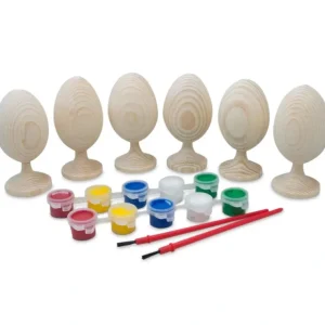Set Of 6 Unfinished Wooden Eggs 3.5 Inches - CaringForTots - Professional Baby and Children's Products | Caring for Growth, Caring for Every Moment* Unfinished