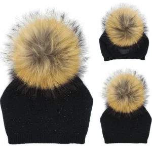 Clothing | Sewn Knit Jumbo Fur Hat - CaringForTots - Professional Baby and Children's Products | Caring for Growth, Caring for Every Moment