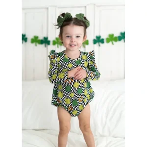 Shamrockin' Checks Dream Bubble Romper - CaringForTots - Professional Baby and Children's Products | Caring for Growth, Caring for Every Moment* Rompers - Bubble