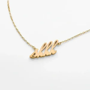 Shhh Script Necklace - CaringForTots - Professional Baby and Children's Products | Caring for Growth, Caring for Every Moment* Necklace