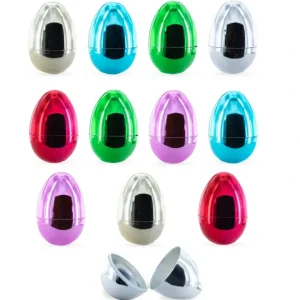 Shiny Metallic Easter Eggs: Set Of 12 Multicolored Plastic Eggs, 3.05 Inches - CaringForTots - Professional Baby and Children's Products | Caring for Growth, Caring for Every Moment* Multi Color