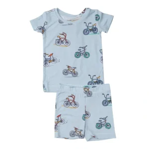 Short Lounge Wear Set - Bikes Blue - CaringForTots - Professional Baby and Children's Products | Caring for Growth, Caring for Every Moment* Pajamas - Short Set