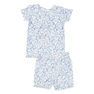 Short Lounge Wear Set - Blue Calico Floral - CaringForTots - Professional Baby and Children's Products | Caring for Growth, Caring for Every Moment* Pajamas - Short Set