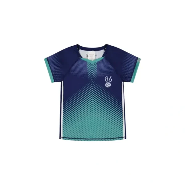 Short Sleeve Athletic Top Blue - CaringForTots - Professional Baby and Children's Products | Caring for Growth, Caring for Every Moment* Tees - Short Sleeve