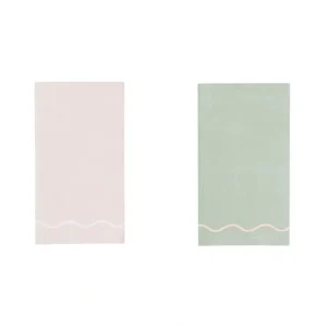 Signature Napkins, Pink & Mint (16) - CaringForTots - Professional Baby and Children's Products | Caring for Growth, Caring for Every Moment* Napkins