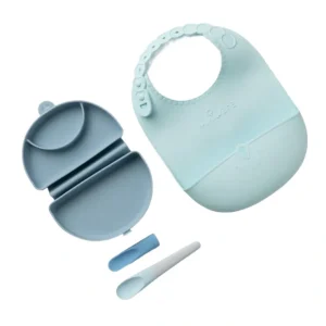 Sili Mini Go - Blue Banana - CaringForTots - Professional Baby and Children's Products | Caring for Growth, Caring for Every Moment* Mealtime Sets