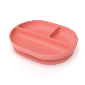 Silicone Divided Suction Baby Plate - Coral - CaringForTots - Professional Baby and Children's Products | Caring for Growth, Caring for Every Moment* All Products