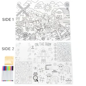 Silicone Reusable Coloring Placemat - 5 New Designs - CaringForTots - Professional Baby and Children's Products | Caring for Growth, Caring for Every Moment* All Products