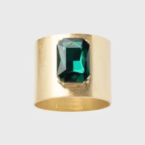 Single Gem Napkin Rings, Emerald, Set Of Two - CaringForTots - Professional Baby and Children's Products | Caring for Growth, Caring for Every Moment* Napkin rings
