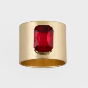 Single Gem Napkin Rings, Ruby Red, Set Of Two - CaringForTots - Professional Baby and Children's Products | Caring for Growth, Caring for Every Moment* Napkin rings