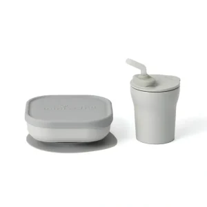 Sip & Snack: All Stages Cup And Bowl Set - Dove Grey - CaringForTots - Professional Baby and Children's Products | Caring for Growth, Caring for Every Moment* Mealtime Sets