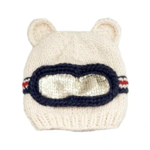 Ski Goggles Beanie, Bear - CaringForTots - Professional Baby and Children's Products | Caring for Growth, Caring for Every Moment* Beanies
