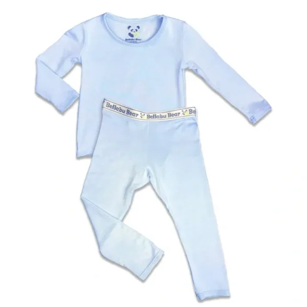 Sky Blue Bamboo Kids Pajamas - CaringForTots - Professional Baby and Children's Products | Caring for Growth, Caring for Every Moment* The "Easy Two-Piecey"