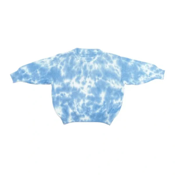 Sky Blue Tie Dye Sweater - CaringForTots - Professional Baby and Children's Products | Caring for Growth, Caring for Every Moment* Sweaters