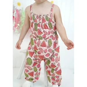Slice Of Summer Dream Smocked Jumpsuit - CaringForTots - Professional Baby and Children's Products | Caring for Growth, Caring for Every Moment* Jumpsuits