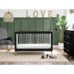 Sloane 4-in-1 Acrylic Convertible Crib - CaringForTots - Professional Baby and Children's Products | Caring for Growth, Caring for Every Moment* Furniture