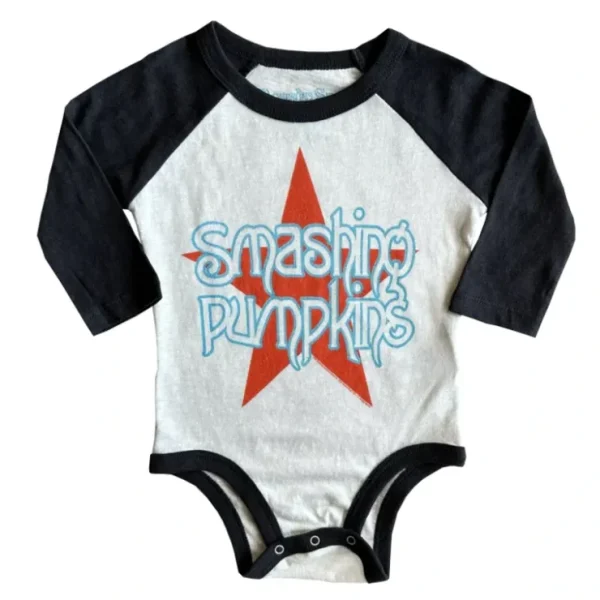 Smashing Pumpkins Star Recycled Raglan Onesie - CaringForTots - Professional Baby and Children's Products | Caring for Growth, Caring for Every Moment* Boys