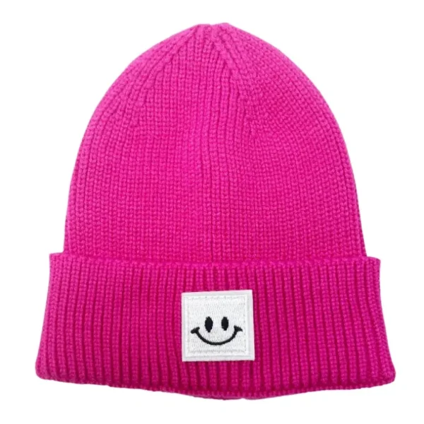 Clothing | Smiley Patch Winter Beanie-Infant - CaringForTots - Professional Baby and Children's Products | Caring for Growth, Caring for Every Moment
