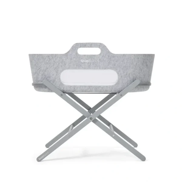 SnuzBaskit Moses Basket + Stand Set - Dove Grey/Light Grey - CaringForTots - Professional Baby and Children's Products | Caring for Growth, Caring for Every Moment* Moses Baskets
