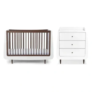 SnuzKot 2 Piece Nursery Furniture Set - The Natural Edit - Ebony - CaringForTots - Professional Baby and Children's Products | Caring for Growth, Caring for Every Moment* Nursery Sets