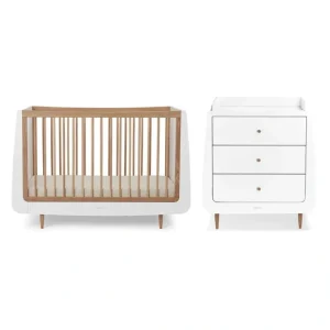 SnuzKot 2 Piece Nursery Furniture Set - The Natural Edit - Oak - CaringForTots - Professional Baby and Children's Products | Caring for Growth, Caring for Every Moment* Nursery Sets