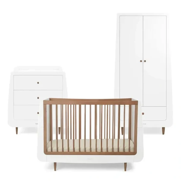 SnuzKot 3 Piece Nursery Furniture Set - The Natural Edit - Walnut - CaringForTots - Professional Baby and Children's Products | Caring for Growth, Caring for Every Moment* Nursery Sets