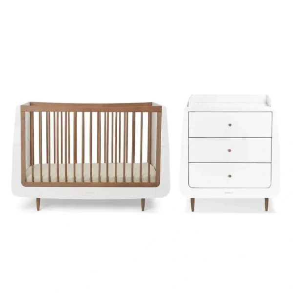 SnuzKot 2 Piece Nursery Furniture Set - The Natural Edit - Walnut - CaringForTots - Professional Baby and Children's Products | Caring for Growth, Caring for Every Moment* Nursery Sets