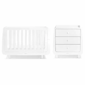 SnuzKot Mode 2 Piece Nursery Furniture Set - White - CaringForTots - Professional Baby and Children's Products | Caring for Growth, Caring for Every Moment* Nursery Sets