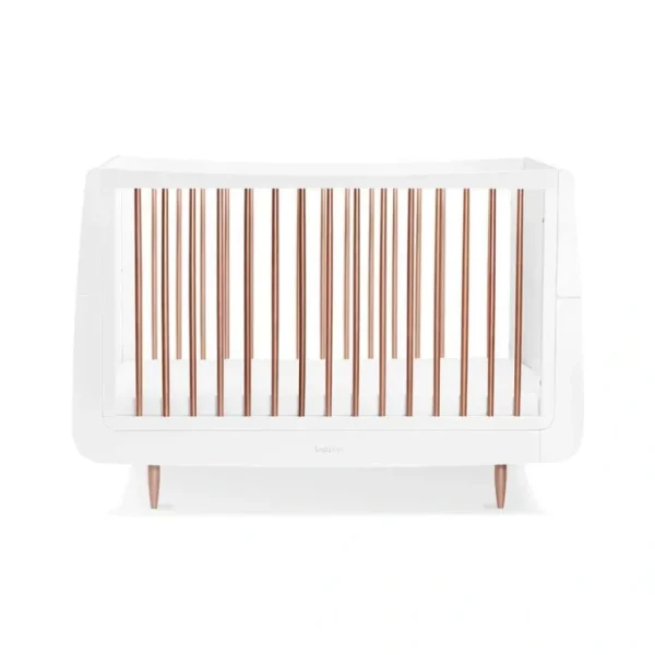 SnuzKot Skandi Cot Bed - Metallic - Rose Gold - CaringForTots - Professional Baby and Children's Products | Caring for Growth, Caring for Every Moment* Cot Beds