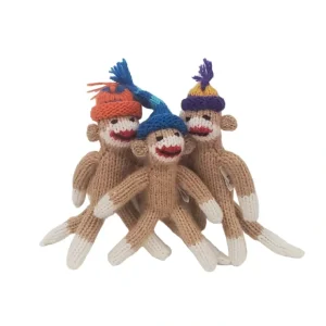 Sock Monkey Ornament - Set Of 3 - CaringForTots - Professional Baby and Children's Products | Caring for Growth, Caring for Every Moment* Christmas Tree Ornaments