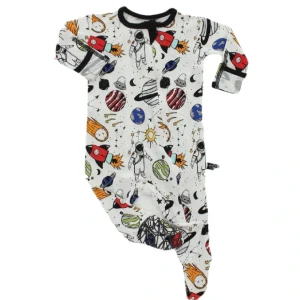 Space Doodle Bamboo Footed Sleeper - CaringForTots - Professional Baby and Children's Products | Caring for Growth, Caring for Every Moment* Boys
