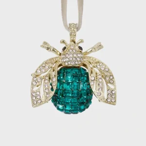 Sparkle Bee Hanging Ornament, Emerald - CaringForTots - Professional Baby and Children's Products | Caring for Growth, Caring for Every Moment* Christmas Tree Ornaments