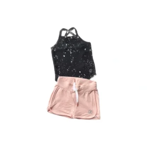 Clothing | Splatter Crisscross Tank Varsity Short Set - CaringForTots - Professional Baby and Children's Products | Caring for Growth, Caring for Every Moment