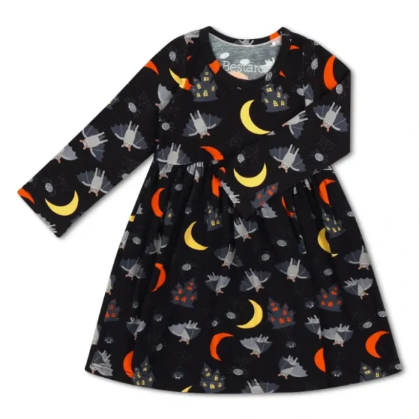 Spooky Nights Dress - CaringForTots - Professional Baby and Children's Products | Caring for Growth, Caring for Every Moment* Dresses - Long Sleeve