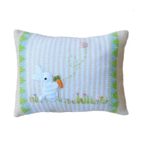 Spring Bunny Mini Pillow, Ecru - CaringForTots - Professional Baby and Children's Products | Caring for Growth, Caring for Every Moment* Decorative Pillows