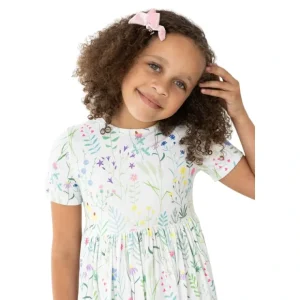 Spring Dandelion Floral S/s Pocket Twirl Dress - CaringForTots - Professional Baby and Children's Products | Caring for Growth, Caring for Every Moment* Dresses - Twirl