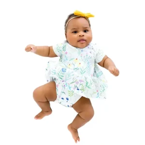 Spring Dandelion Floral S/s Twirl Bodysuit - CaringForTots - Professional Baby and Children's Products | Caring for Growth, Caring for Every Moment* Twirl Bodysuit