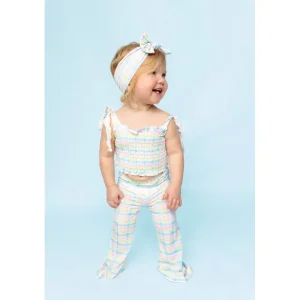 Spring Gingham Dream Smocked Flare Set - CaringForTots - Professional Baby and Children's Products | Caring for Growth, Caring for Every Moment* The Dream Smocked Flare Set