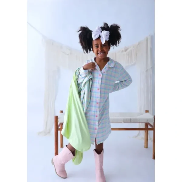 Spring Gingham Girl's Dream Gown - CaringForTots - Professional Baby and Children's Products | Caring for Growth, Caring for Every Moment* Girl's Dream Gown