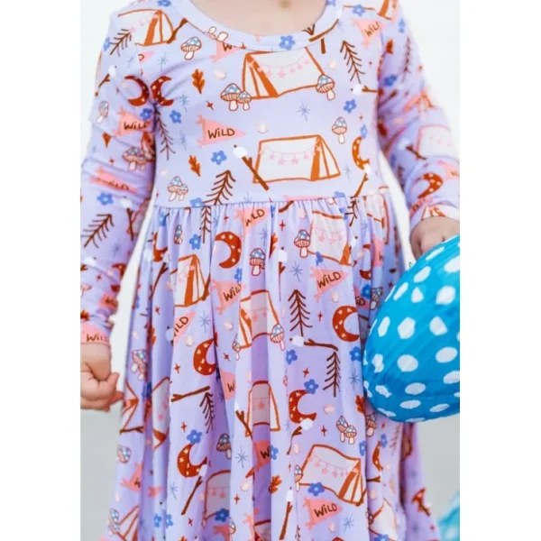 Star Gazer Dream Ruffle Dress - CaringForTots - Professional Baby and Children's Products | Caring for Growth, Caring for Every Moment* Dresses - Long Sleeve