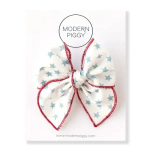 Star Spangled | Petite Party Bow - CaringForTots - Professional Baby and Children's Products | Caring for Growth, Caring for Every Moment* Hand-tied bow
