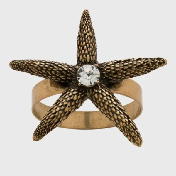 Starfish Skinny Napkin Rings, Bronze, Set Of Four - CaringForTots - Professional Baby and Children's Products | Caring for Growth, Caring for Every Moment* Napkin rings