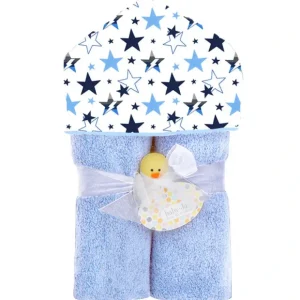 Starlight Blue Plush Deluxe Hooded Towel - CaringForTots - Professional Baby and Children's Products | Caring for Growth, Caring for Every Moment* Bath & Potty