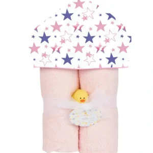 Starlight Pink Plush Deluxe Hooded Towel - CaringForTots - Professional Baby and Children's Products | Caring for Growth, Caring for Every Moment* Bath & Potty