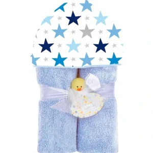 Stars Plush Deluxe Hooded Towel - CaringForTots - Professional Baby and Children's Products | Caring for Growth, Caring for Every Moment* Bath & Potty