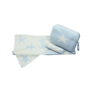 Stars Sky Blue/natural - CaringForTots - Professional Baby and Children's Products | Caring for Growth, Caring for Every Moment* Baby Blankets