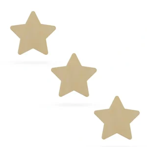 Shop All | 3 Stars Unfinished Wooden Shapes Craft Cutouts Diy Unpainted 3d Plaques 4 Inches - CaringForTots - Professional Baby and Children's Products | Caring for Growth, Caring for Every Moment