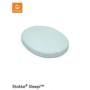 Stokke Sleepi V3 Mini Fitted Sheet - Dots / Sage - CaringForTots - Professional Baby and Children's Products | Caring for Growth, Caring for Every Moment* Sheets