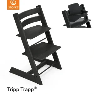 Stokke Tripp Trapp Highchair - Oak Black - CaringForTots - Professional Baby and Children's Products | Caring for Growth, Caring for Every Moment* Highchairs